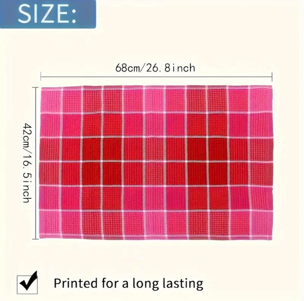 Premium Cotton Tea Towels Set– Super Absorbent, Durable & Soft, Kitchen Tea Towels for Drying, Cleaning, and Baking – Pack of 4, (68Cm by 42Cm) Eco-Friendly Dish Clothes.